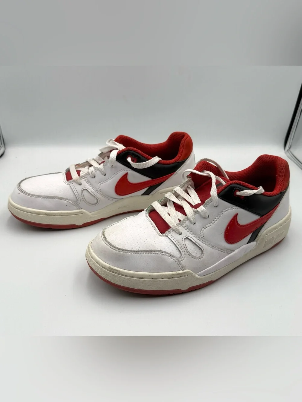 Nike Full Force Low White Red & Black  FB1362-102 Men's Size 8